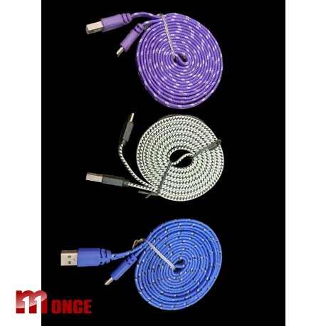 Cable mallado USB con tipo C