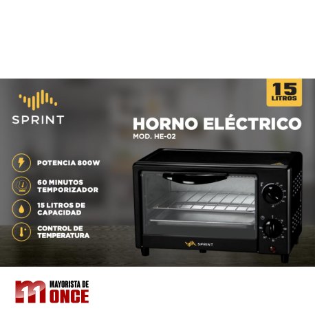 Horno electrico 15L SPRINT sin caja